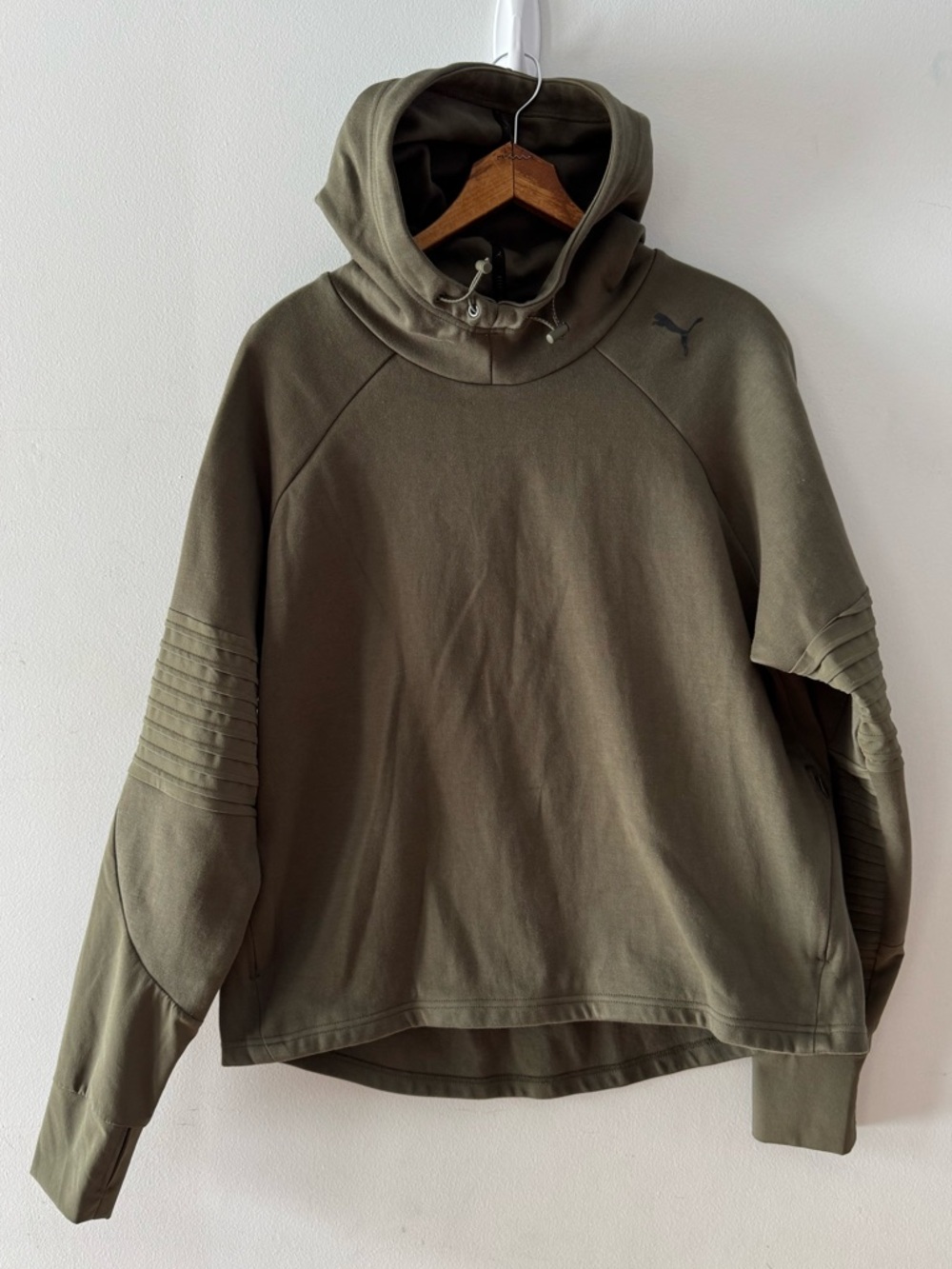 PUMA Hoodie, Olive Green, hooded sweatshirt, athletic, athleisure, casual, Sz XL
